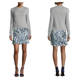 Equipment Shirley Printed-Skirt Dress Light Heather /Cashmere/Wool/Silk
